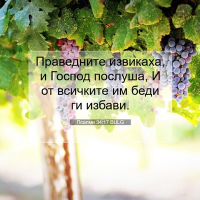 Picture 07 - Псалми 34:17 BULG - Праведните извикаха, и - Bible Verse Picture