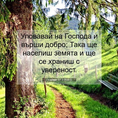 Picture 07 - Псалми 37:3 BULG - Уповавай на Господа и - Bible Verse Picture