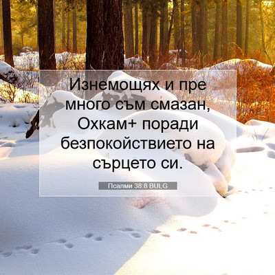 Picture 07 - Псалми 38:8 BULG - Изнемощях и пре много съм - Bible Verse Picture