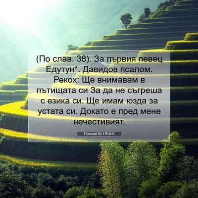 Picture 07 - Псалми 39:1 BULG - (По слав. 38). За първия певец - Bible Verse Picture