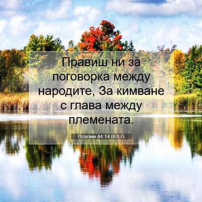 Picture 07 - Псалми 44:14 BULG - Правиш ни за поговорка - Bible Verse Picture