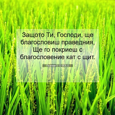 Picture 07 - Псалми 5:12 BULG - Защото Ти, Господи, ще - Bible Verse Picture