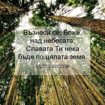 Picture 07 - Псалми 57:11 BULG - Възнеси се, Боже, над - Bible Verse Picture