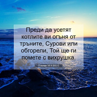 Picture 07 - Псалми 58:9 BULG - Преди да усетят котлите ви - Bible Verse Picture