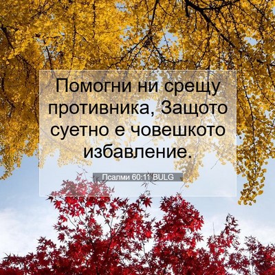 Picture 07 - Псалми 60:11 BULG - Помогни ни срещу - Bible Verse Picture