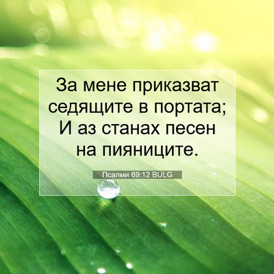 Picture 07 - Псалми 69:12 BULG - За мене приказват седящите - Bible Verse Picture