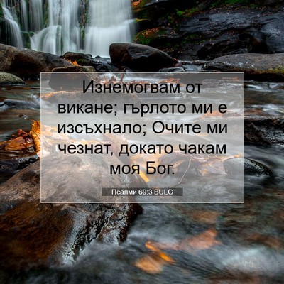 Picture 07 - Псалми 69:3 BULG - Изнемогвам от викане; - Bible Verse Picture