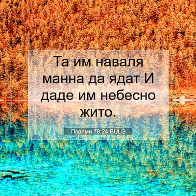 Picture 07 - Псалми 78:24 BULG - Та им наваля манна да ядат - Bible Verse Picture