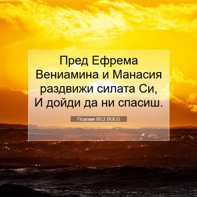 Picture 07 - Псалми 80:2 BULG - Пред Ефрема Вениамина и - Bible Verse Picture