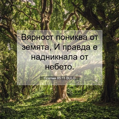 Picture 07 - Псалми 85:11 BULG - Вярност пониква от земята, - Bible Verse Picture
