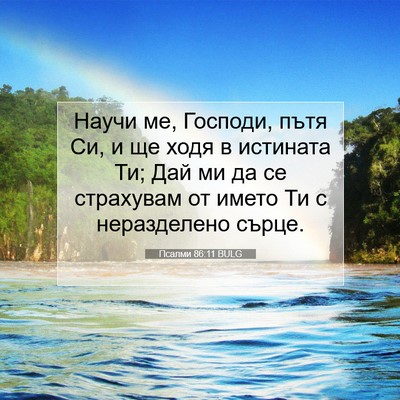 Picture 07 - Псалми 86:11 BULG - Научи ме, Господи, пътя Си, - Bible Verse Picture