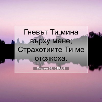 Picture 07 - Псалми 88:16 BULG - Гневът Ти мина върху мене; - Bible Verse Picture