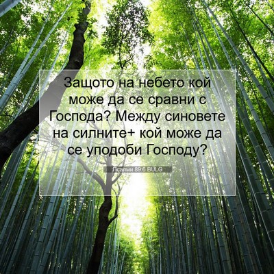 Picture 07 - Псалми 89:6 BULG - Защото на небето кой може - Bible Verse Picture