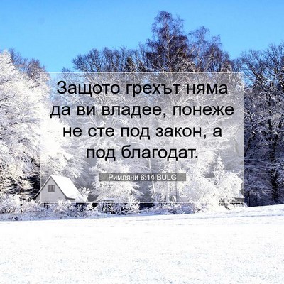 Picture 07 - Римляни 6:14 BULG - Защото грехът няма да ви - Bible Verse Picture