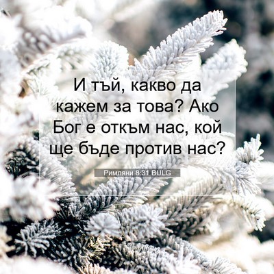 Picture 07 - Римляни 8:31 BULG - И тъй, какво да кажем за - Bible Verse Picture