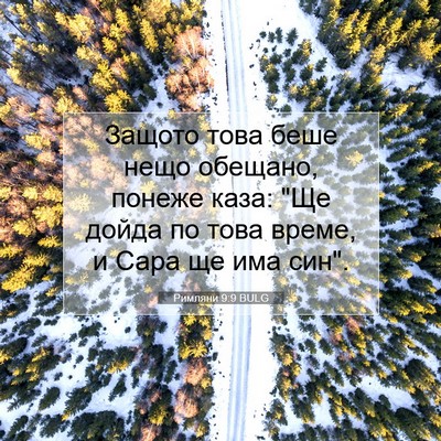 Picture 07 - Римляни 9:9 BULG - Защото това беше нещо - Bible Verse Picture