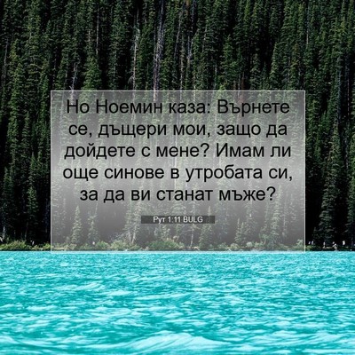 Picture 07 - Рут 1:11 BULG - Но Ноемин каза: Върнете се, - Bible Verse Picture