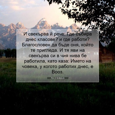Picture 07 - Рут 2:19 BULG - И свекърва й рече: Где - Bible Verse Picture