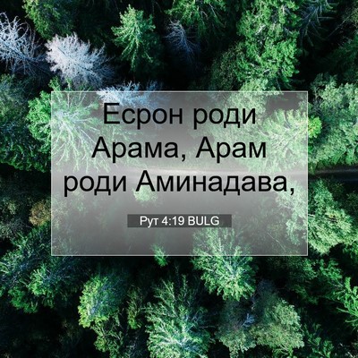 Picture 07 - Рут 4:19 BULG - Есрон роди Арама, Арам роди - Bible Verse Picture