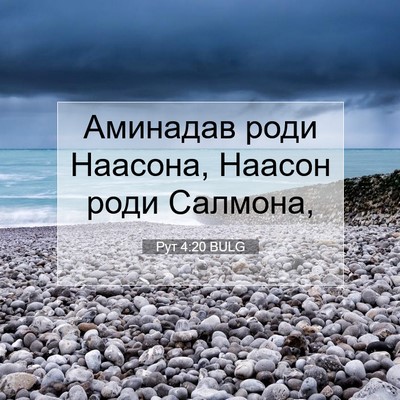 Picture 07 - Рут 4:20 BULG - Аминадав роди Наасона, - Bible Verse Picture