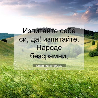 Picture 07 - Софоний 2:1 BULG - Изпитайте себе си, да! - Bible Verse Picture