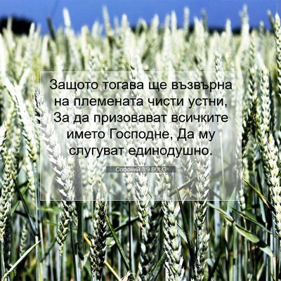 Picture 07 - Софоний 3:9 BULG - Защото тогава ще възвърна - Bible Verse Picture