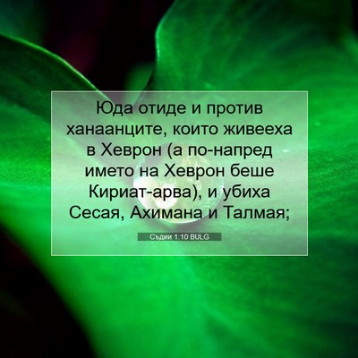 Picture 07 - Съдии 1:10 BULG - Юда отиде и против - Bible Verse Picture