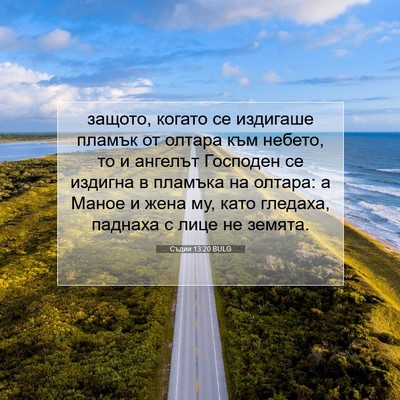 Picture 07 - Съдии 13:20 BULG - защото, когато се издигаше - Bible Verse Picture
