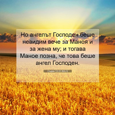 Picture 07 - Съдии 13:21 BULG - Но ангелът Господен беше - Bible Verse Picture