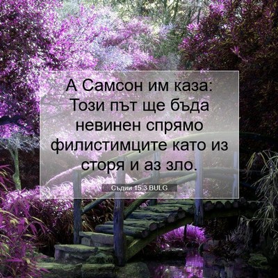 Picture 07 - Съдии 15:3 BULG - А Самсон им каза: Този път - Bible Verse Picture