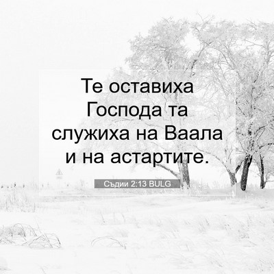 Picture 07 - Съдии 2:13 BULG - Те оставиха Господа та - Bible Verse Picture