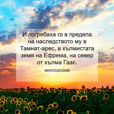 Picture 07 - Съдии 2:9 BULG - И погребаха го в предела на - Bible Verse Picture