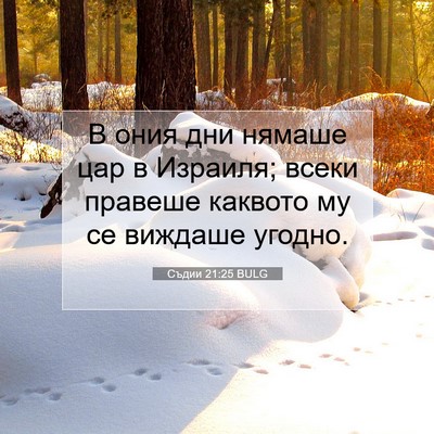 Picture 07 - Съдии 21:25 BULG - В ония дни нямаше цар в - Bible Verse Picture