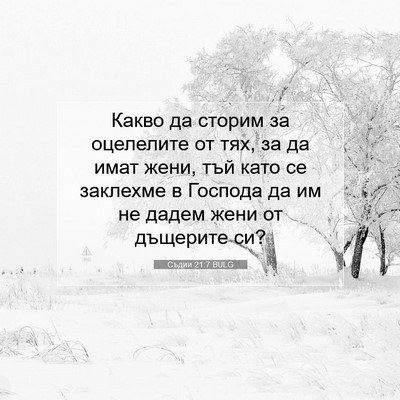 Picture 07 - Съдии 21:7 BULG - Какво да сторим за - Bible Verse Picture