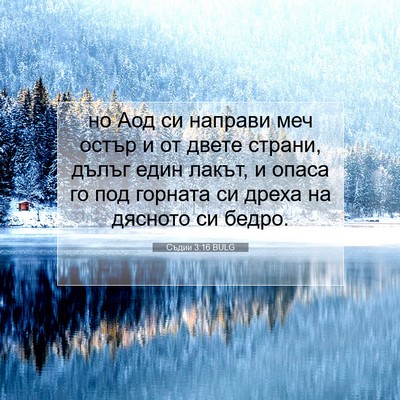 Picture 07 - Съдии 3:16 BULG - но Аод си направи меч остър - Bible Verse Picture