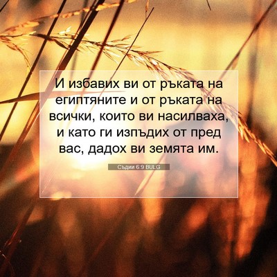 Picture 07 - Съдии 6:9 BULG - И избавих ви от ръката на - Bible Verse Picture