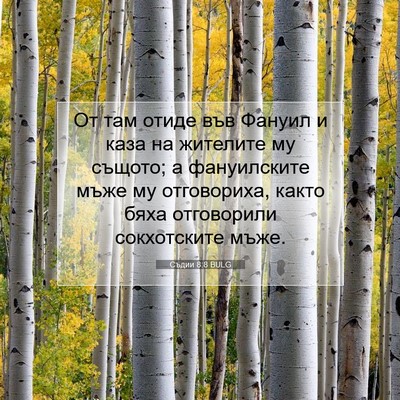 Picture 07 - Съдии 8:8 BULG - От там отиде във Фануил и - Bible Verse Picture