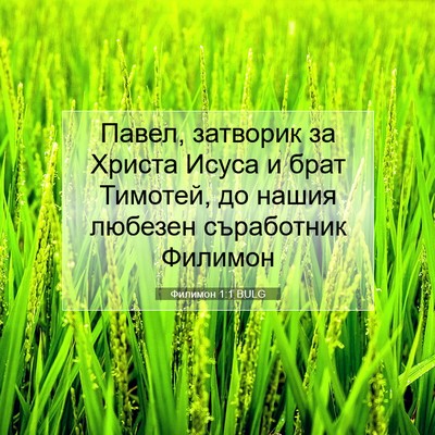 Picture 07 - Филимон 1:1 BULG - Павел, затворик за Христа - Bible Verse Picture