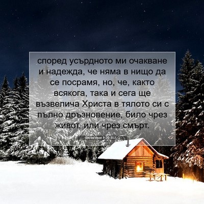 Picture 07 - Филипяни 1:20 BULG - според усърдното ми - Bible Verse Picture