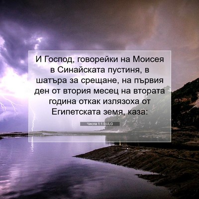 Picture 07 - Числа 1:1 BULG - И Господ, говорейки на - Bible Verse Picture