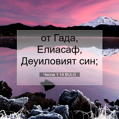 Picture 07 - Числа 1:14 BULG - от Гада, Елиасаф, - Bible Verse Picture