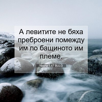 Picture 07 - Числа 1:47 BULG - А левитите не бяха - Bible Verse Picture