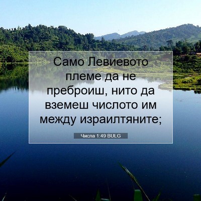 Picture 07 - Числа 1:49 BULG - Само Левиевото племе да не - Bible Verse Picture