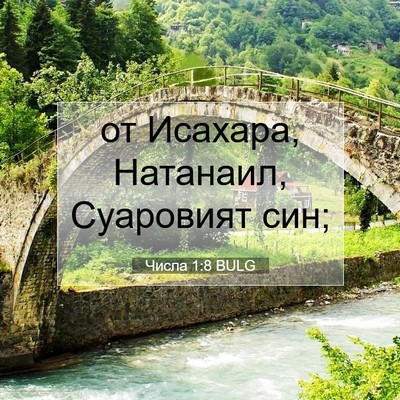 Picture 07 - Числа 1:8 BULG - от Исахара, Натанаил, - Bible Verse Picture