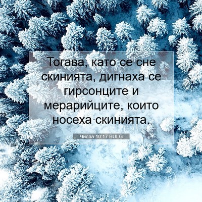 Picture 07 - Числа 10:17 BULG - Тогава, като се сне - Bible Verse Picture