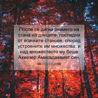 Picture 07 - Числа 10:25 BULG - После се дигна знамето на - Bible Verse Picture