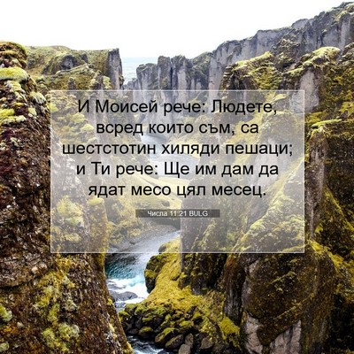 Picture 07 - Числа 11:21 BULG - И Моисей рече: Людете, - Bible Verse Picture