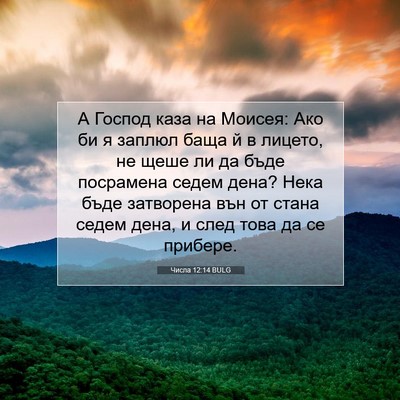 Picture 07 - Числа 12:14 BULG - А Господ каза на Моисея: - Bible Verse Picture