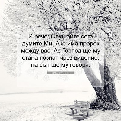 Picture 07 - Числа 12:6 BULG - И рече: Слушайте сега - Bible Verse Picture