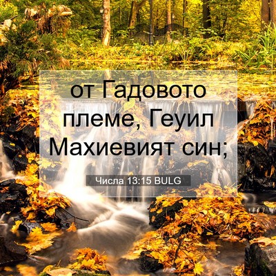 Picture 07 - Числа 13:15 BULG - от Гадовото племе, Геуил - Bible Verse Picture